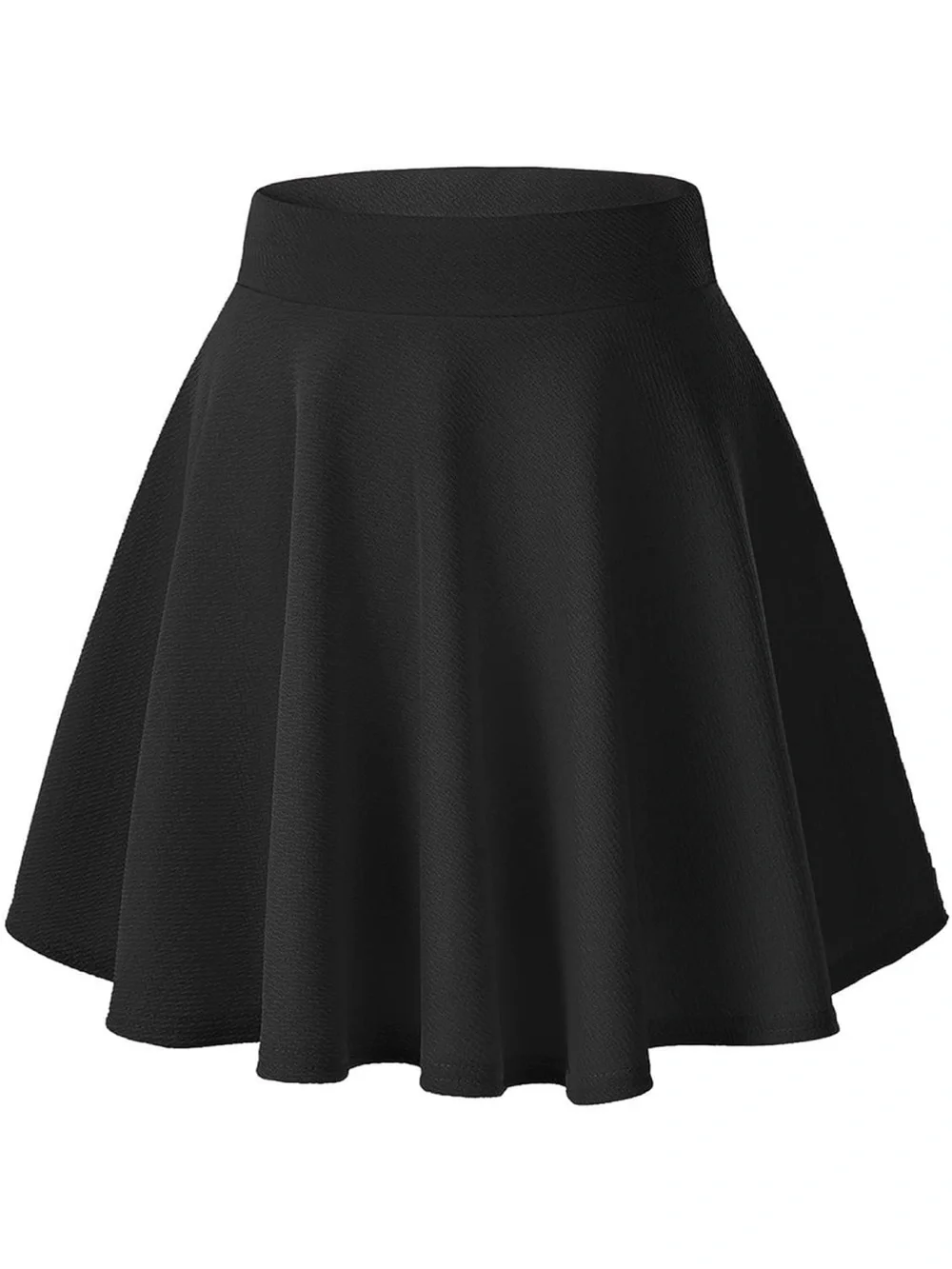Women's Black Circle Skater Skirt - Flowy A-Line Style